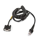 Honeywell RS232 (5V signals) Cable / Black / 10-pin Modular / 3m (9.8') Host Power possible / Coiled (for Bioptic Strator Aux)